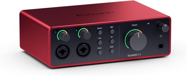 Focusrite Scarlett 4i4 4.ª gen. - Interfaz de Audio USB para Músicos, Compositores, Guitarristas y Creadores de Contenido