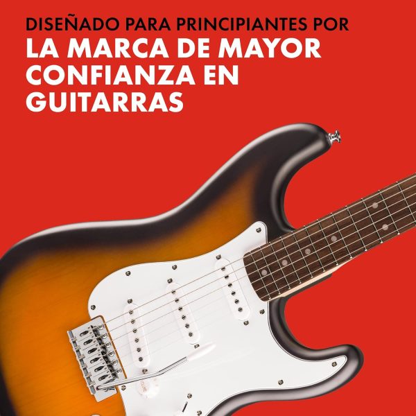 Squier by Fender Debut Collection Guitarra Eléctrica Stratocaster, Diapasón de Laurel, Golpeador Blanco - Imagen 3