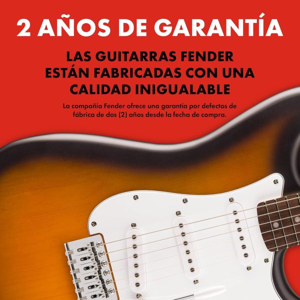 Squier by Fender Debut Collection Guitarra Eléctrica Stratocaster, Diapasón de Laurel, Golpeador Blanco - Imagen 2