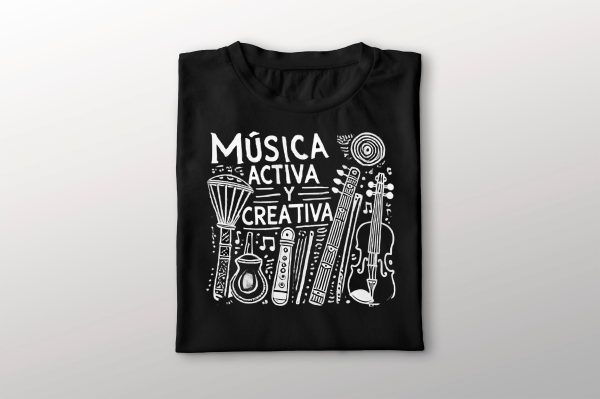 Camiseta edición especial para músicos - Diseño exclusivo de Música Activa y Creativa, ideal para clases de música y conciertos