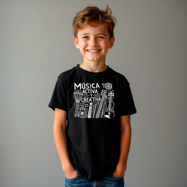 Camiseta edición especial para músicos - Diseño exclusivo de Música Activa y Creativa, ideal para clases de música y conciertos